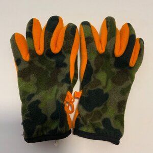 Gap Kids Green Camouflage Fleece Gloves Medium